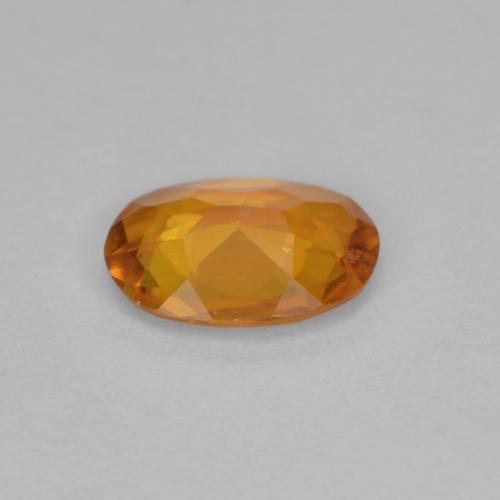 Clinohumite Gemstone in 7.9 x 5.7 mm Size for Sale, Clinohumite Stone in Deep Orange Color