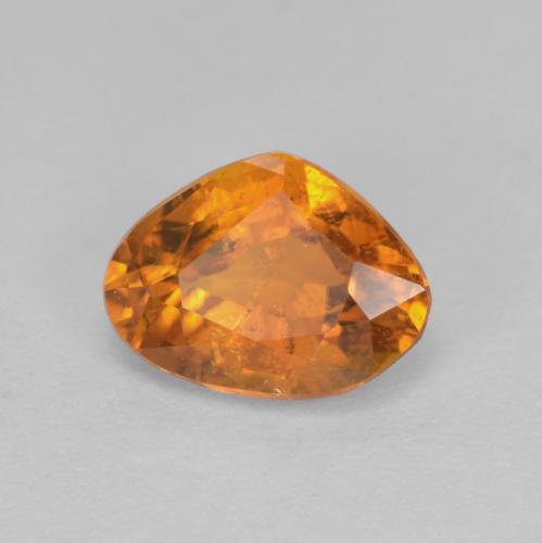 1.59 ct Orange Clinohumite Stone, Natural Clinohumite in Pear Facet Shape for Sale