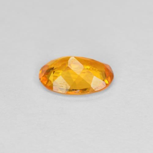 Clinohumite Gemstone in 6.8 x 4.8 mm Size for Sale, Clinohumite Stone in Apricot Orange Color