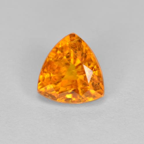1.20 ct Orange Clinohumite Gemstone, Clinohumite Gem in Trillion Facet Shape for Sale.