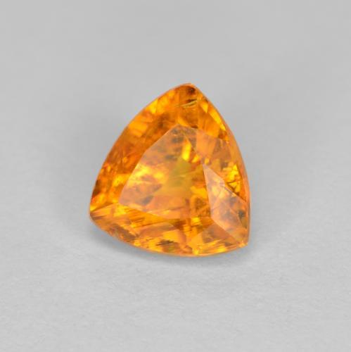 1.20 ct Orange Clinohumite Stone, Natural Clinohumite in Trillion Facet Shape for Sale