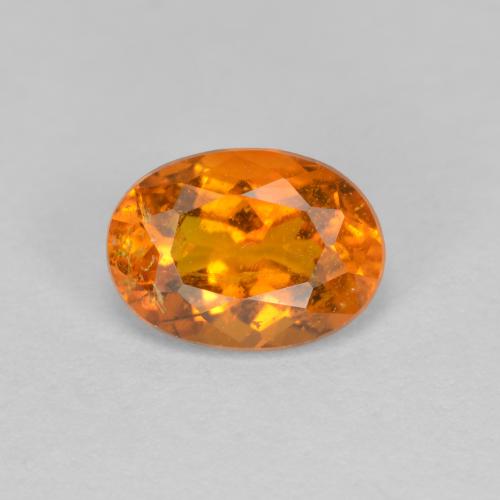 1.15 ct Orange Clinohumite Gemstone, Clinohumite Gem in Oval Facet Shape for Sale.