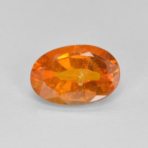 1.19 ct Orange Clinohumite Gemstone, Clinohumite Gem in Oval Facet Shape for Sale.