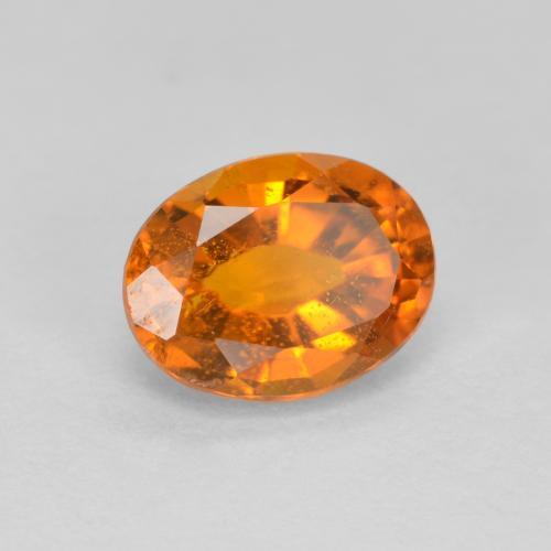 1.38 ct Orange Clinohumite Stone, Natural Clinohumite in Oval Facet Shape for Sale