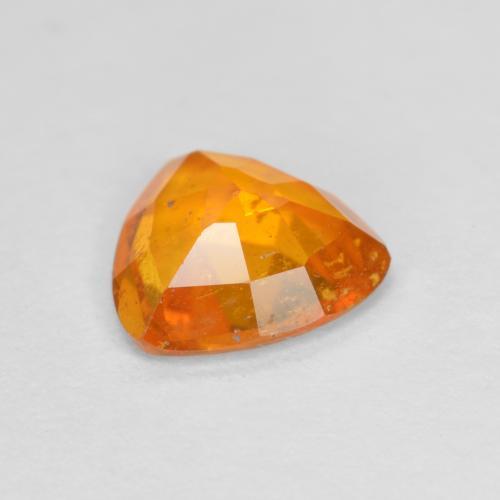 Clinohumite Gemstone in 6.8 x 6.7 mm Size for Sale, Clinohumite Stone in Amber Orange Color
