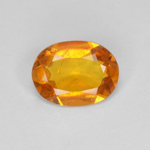 Amber Orange Klinohumit Edelstein - 1ct Oval facettiert (ID: 605017)