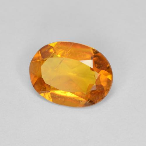 1.00 ct Orange Clinohumite Stone, Natural Clinohumite in Oval Facet Shape for Sale