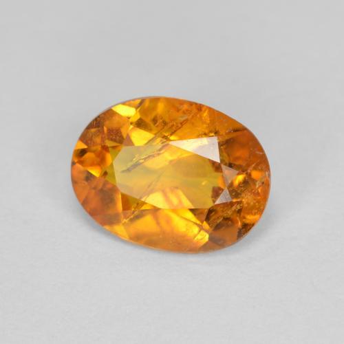 1.26 ct Orange Clinohumite Stone, Natural Clinohumite in Oval Facet Shape for Sale