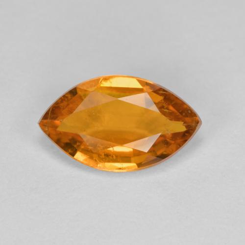 1.18 ct Orange Clinohumite Gemstone, Clinohumite Gem in Marquise Facet Shape for Sale.