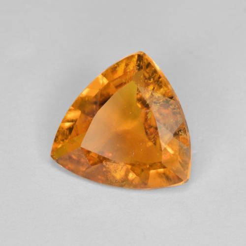 1.45 ct Orange Clinohumite Stone, Natural Clinohumite in Trillion Facet Shape for Sale