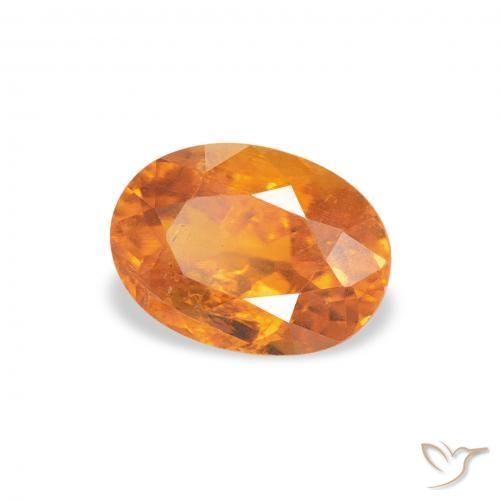 0.86 ct Orange Clinohumite Stone, Natural Clinohumite in Oval Facet Shape for Sale
