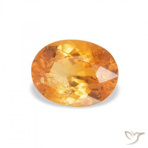 1.26 ct Orange Clinohumite Stone, Natural Clinohumite in Oval Facet Shape for Sale