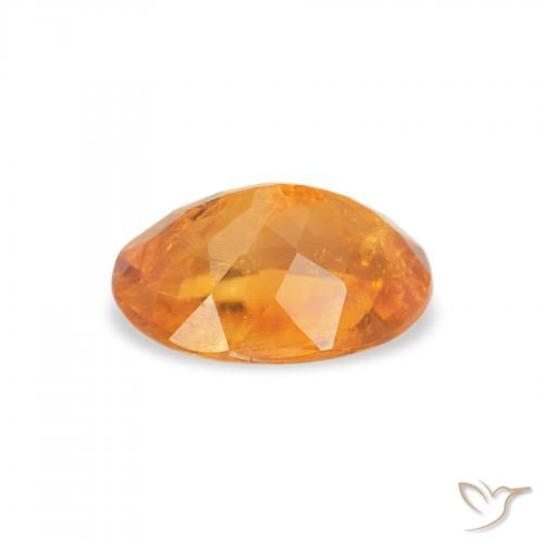 Clinohumite Gemstone in 8 x 6 mm (calibrated) Size for Sale, Clinohumite Stone in Medium Orange Color