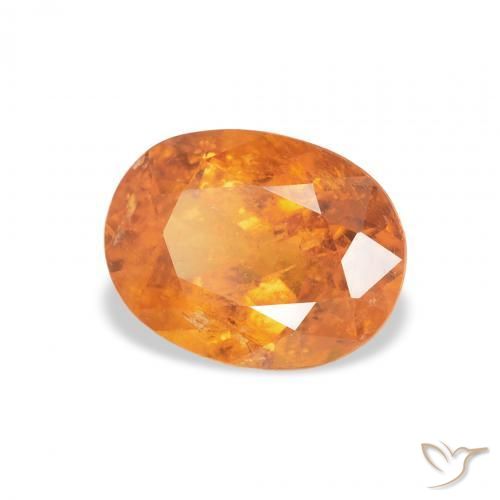 1.90 ct Orange Clinohumite Stone, Natural Clinohumite in Oval Facet Shape for Sale