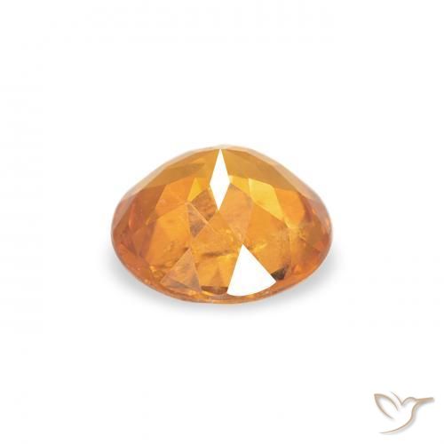 Clinohumite Gemstone in 5 mm (calibrated) Size for Sale, Clinohumite Stone in Medium Orange Color