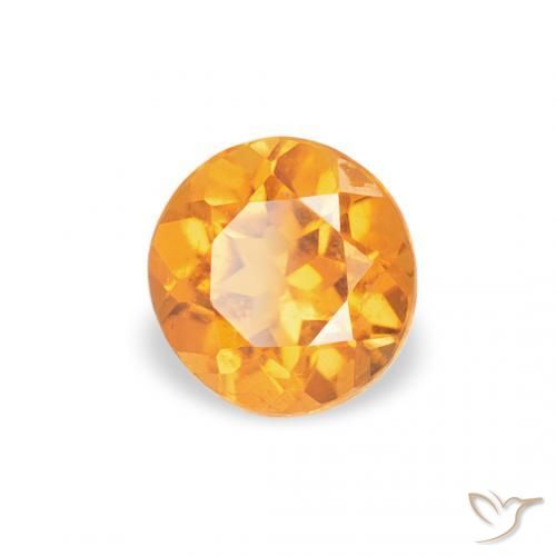 0.28 ct Orange Clinohumite Stone, Natural Clinohumite in Round Facet Shape for Sale