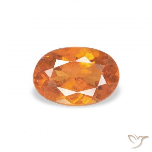 0.57ct Natural Medium Orange Clinohumite, Oval, SI