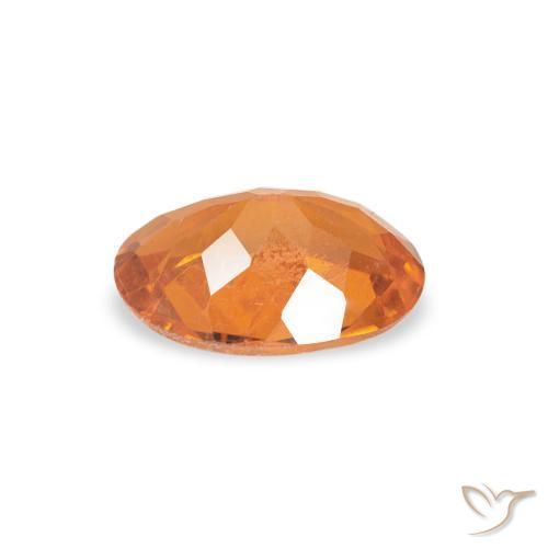 Clinohumite Gemstone in 6.5 x 4.5 mm Size for Sale, Clinohumite Stone in Medium Orange Color