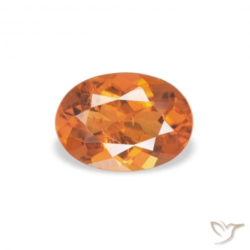 0.70ct Natural Medium Orange Clinohumite, Oval, SI