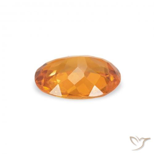 Clinohumite Gemstone in 7 x 5 mm (calibrated) Size for Sale, Clinohumite Stone in Apricot Orange Color
