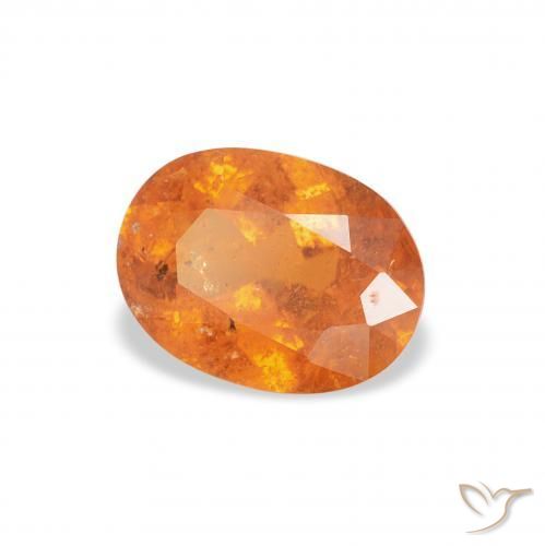 1.17 ct Orange Clinohumite Stone, Natural Clinohumite in Oval Facet Shape for Sale