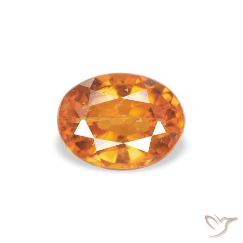 0.66ct Natural Medium Orange Clinohumite, Oval, SI