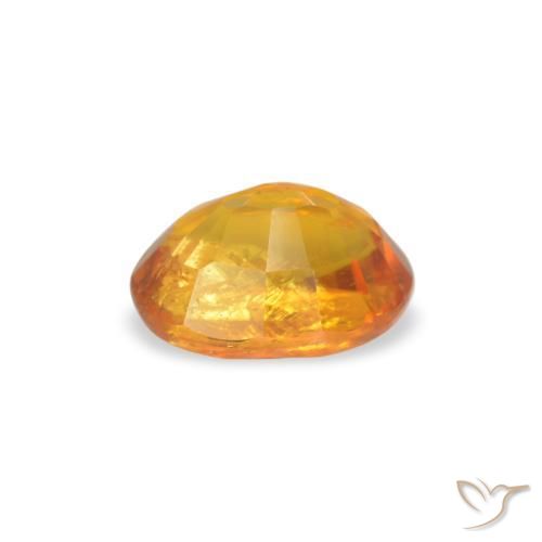 Clinohumite Gemstone in 6 x 4.6 mm Size for Sale, Clinohumite Stone in Medium Orange Color