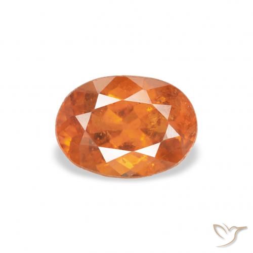 0.87ct Natural Deep Orange Clinohumite, Oval, SI