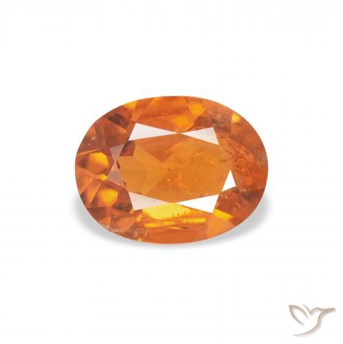 1.04ct Natural Amber Orange Clinohumite, Oval, SI