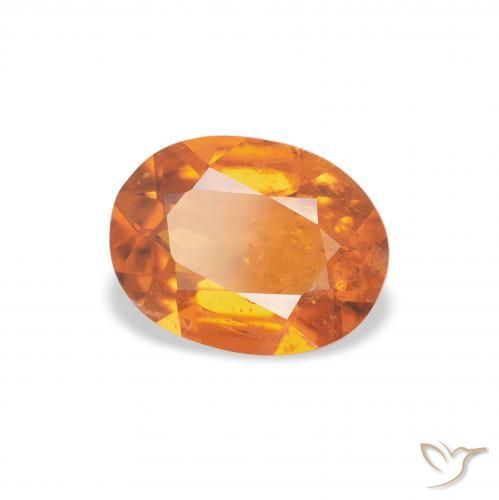 1.04 ct Orange Clinohumite Stone, Natural Clinohumite in Oval Facet Shape for Sale