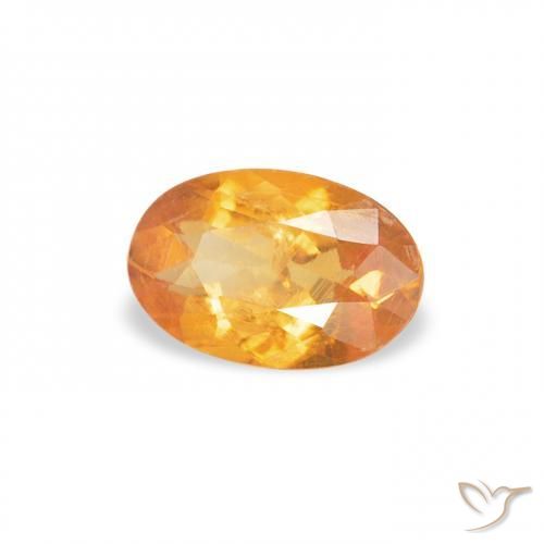 0.39 ct Orange Clinohumite Stone, Natural Clinohumite in Oval Facet Shape for Sale