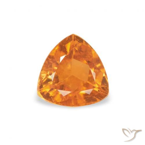 0.50ct Natural Medium Orange Clinohumite, Trillion, SI