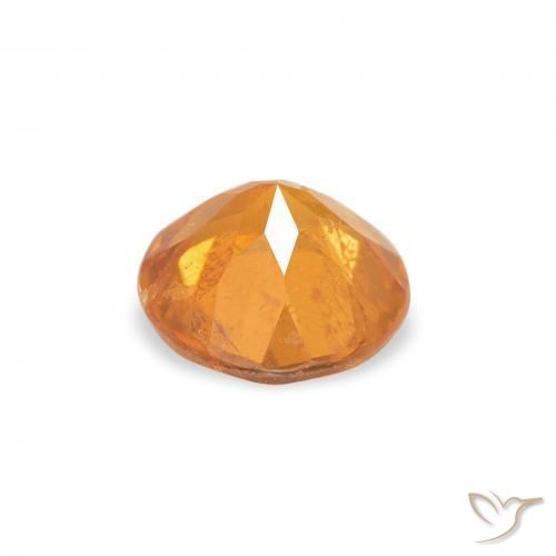 Clinohumite Gemstone in 6 mm (calibrated) Size for Sale, Clinohumite Stone in Medium Orange Color