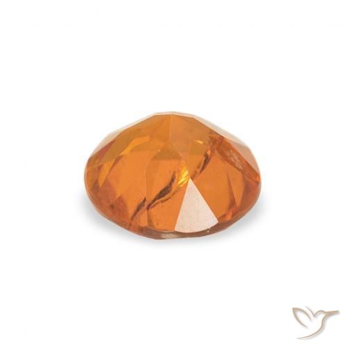 Clinohumite Gemstone in 5.3 mm Size for Sale, Clinohumite Stone in Amber Orange Color
