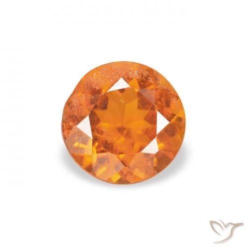 0.43ct Natural Reddish Orange Clinohumite, Round, SI