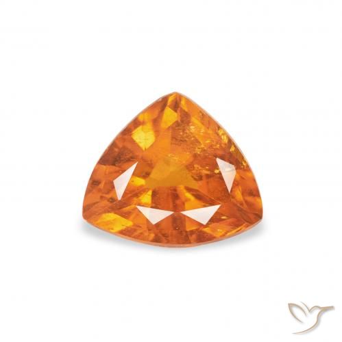0.91ct Natural Medium Orange Clinohumite, Trillion, SI