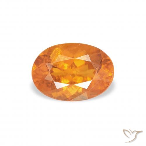 0.85ct Natural Medium Orange Clinohumite, Oval, SI
