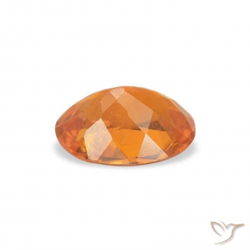 Clinohumite Gemstone in 7 x 5 mm (calibrated) Size for Sale, Clinohumite Stone in Medium Orange Color