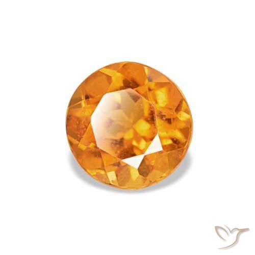 0.28 ct Orange Clinohumite Stone, Natural Clinohumite in Round Facet Shape for Sale