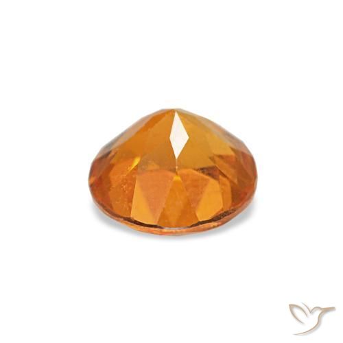 Clinohumite Gemstone in 4 mm (calibrated) Size for Sale, Clinohumite Stone in Bright Orange Color
