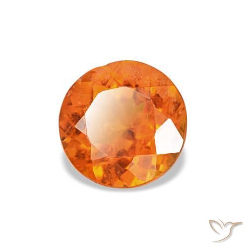 0.43 ct Orange Clinohumite Stone, Natural Clinohumite in Round Facet Shape for Sale