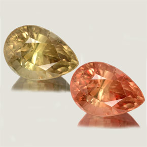 4.37 ct  Color-Change Diaspore Gemstone, Color-Change Diaspore Gem in Pear Facet Shape for Sale.