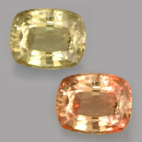 3.74 ct  Color-Change Diaspore Gemstone, Color-Change Diaspore Gem in Cushion-Cut Shape for Sale.