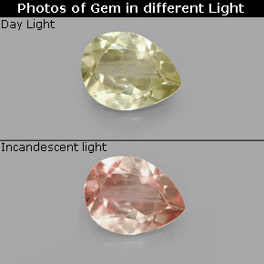 0.51 ct  Color-Change Diaspore Gemstone, Color-Change Diaspore Gem in Pear Facet Shape for Sale.
