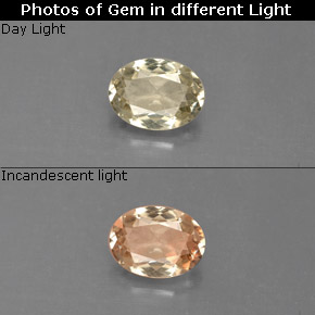 0.70 ct  Color-Change Diaspore Gemstone, Color-Change Diaspore Gem in Oval Facet Shape for Sale.