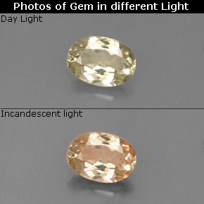 0.78 ct  Color-Change Diaspore Gemstone, Color-Change Diaspore Gem in Oval Facet Shape for Sale.