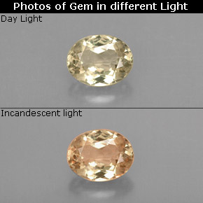 0.73 ct  Color-Change Diaspore Gemstone, Color-Change Diaspore Gem in Oval Facet Shape for Sale.