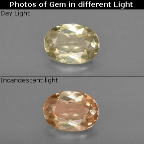 0.86 ct  Color-Change Diaspore Gemstone, Color-Change Diaspore Gem in Oval Facet Shape for Sale.