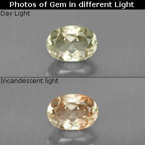 0.95 ct  Color-Change Diaspore Gemstone, Color-Change Diaspore Gem in Oval Facet Shape for Sale.