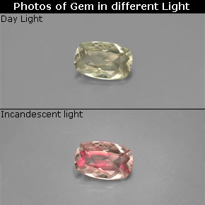 0.50 ct  Color-Change Diaspore Gemstone, Color-Change Diaspore Gem in Cushion-Cut Shape for Sale.